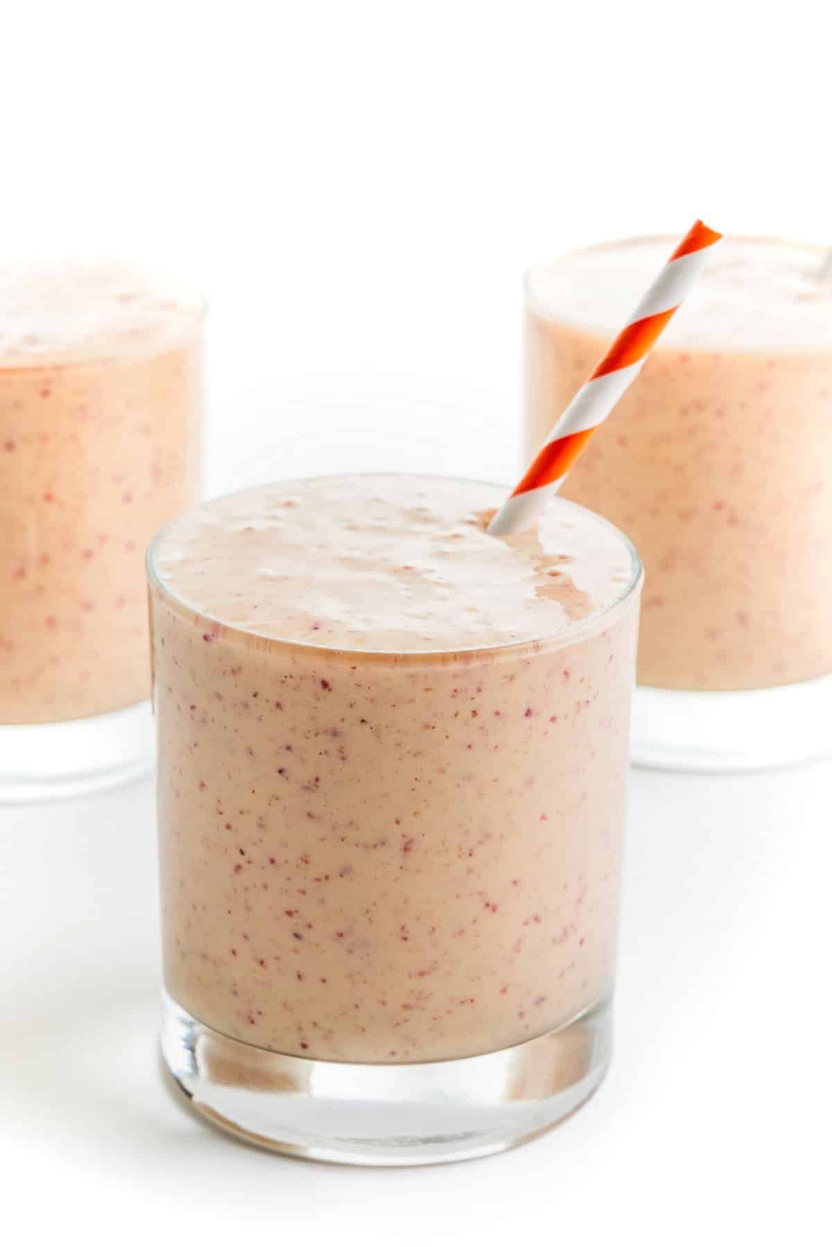 Peach protein smoothie.