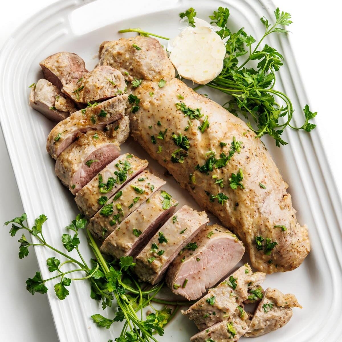 Baked Pork Tenderloin with Mustard Glaze