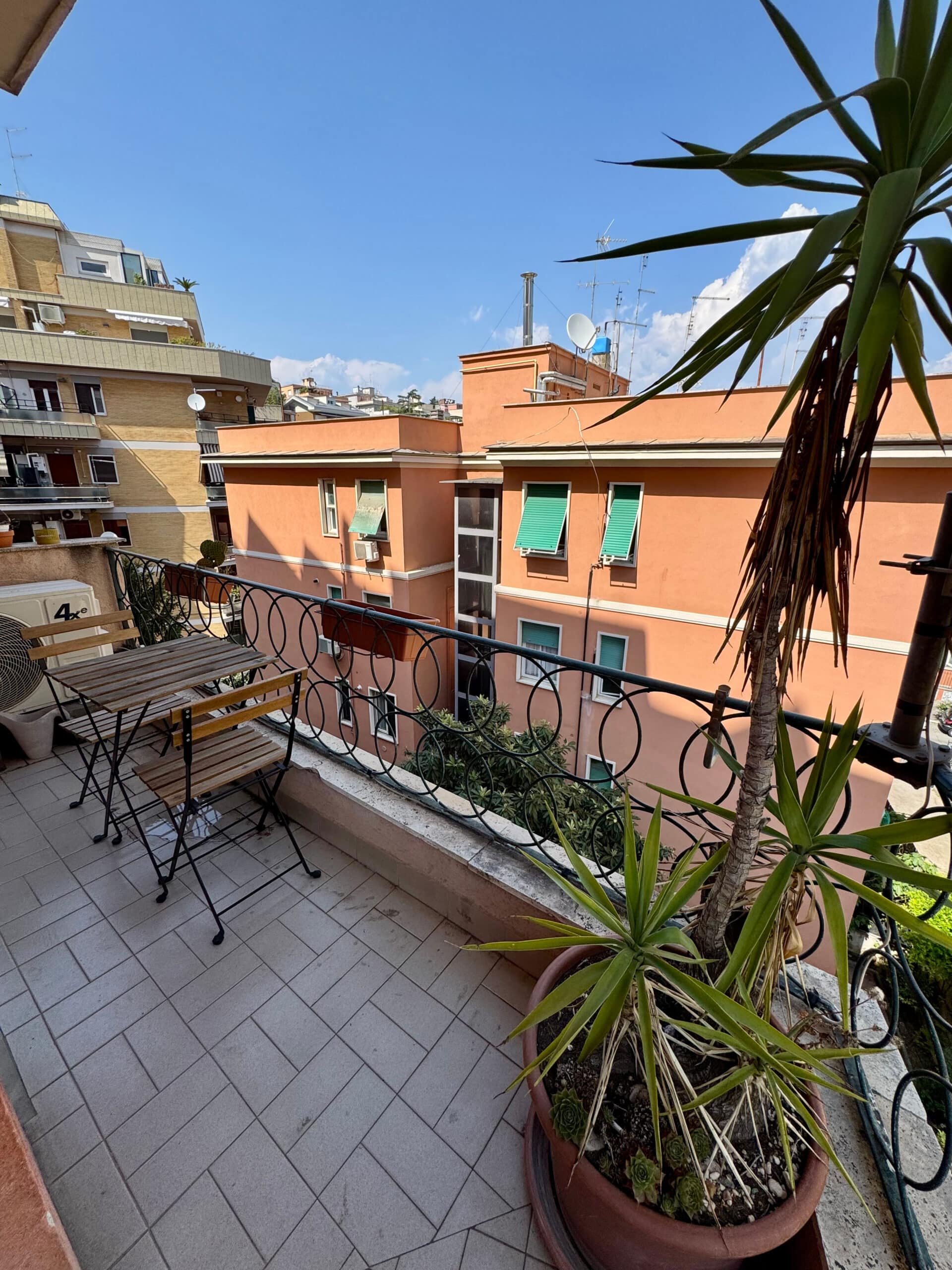 View from the balcony of airbnb in Rome.