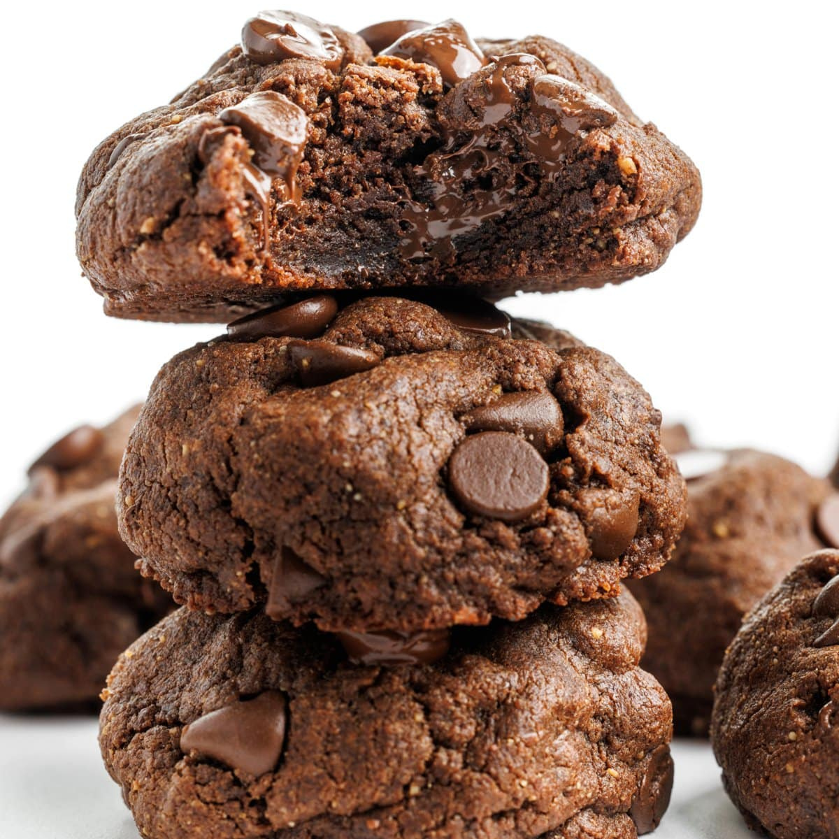 Buckwheat Double Dark Chocolate Brownie Cookies